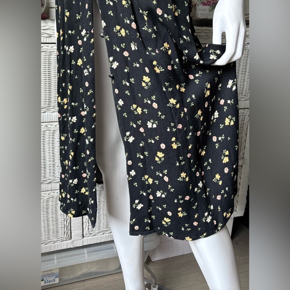 Reformation Revealing Midi Dress Full Length Button Closure Floral Print Size 2 - Picture 5 of 9